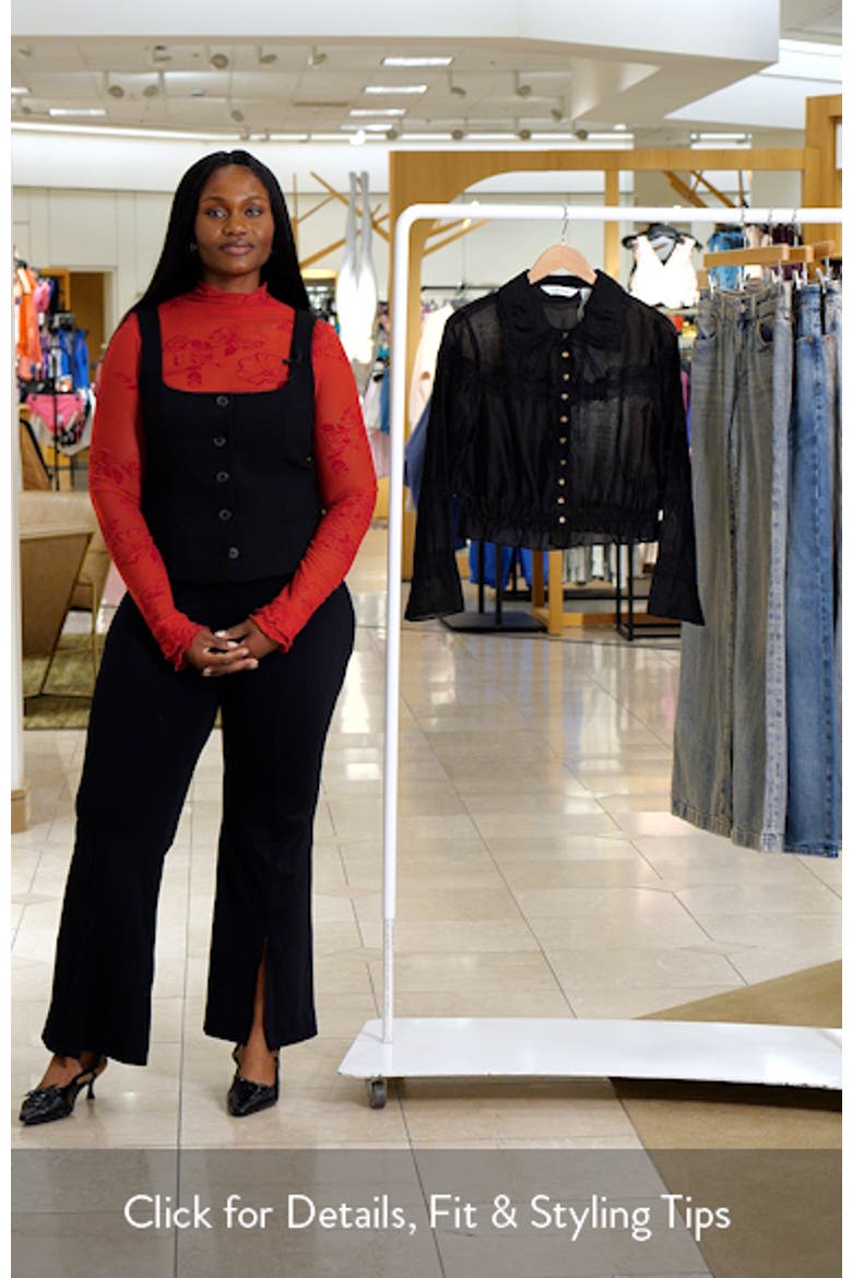 Lace Trim Button-Up Shirt video