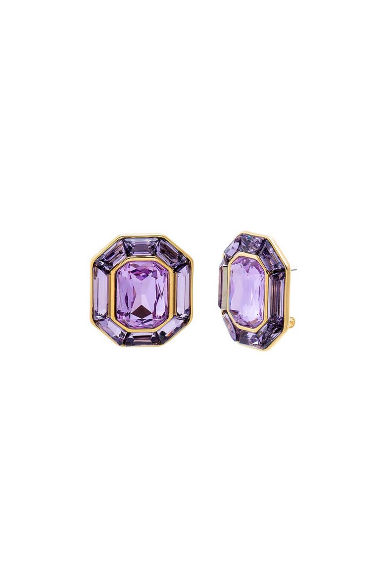 Fancy Purple Amethyst Octagon Stud Earring, Main, color, Purple