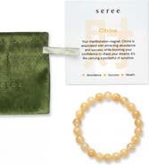 seree Manifest Collection Abundance Yellow Crystal Beaded Bracelet