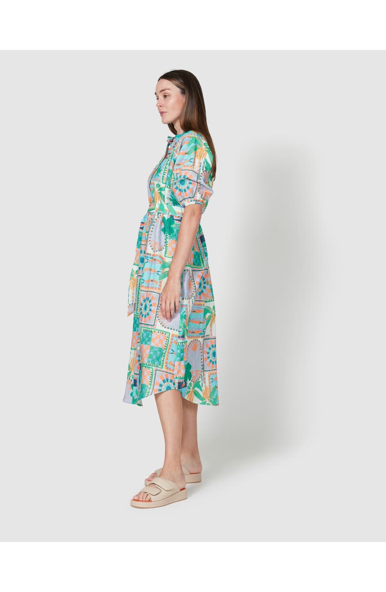 Walnut Melbourne Berlin Shirt Dress, Alternate, color, Copacabana
