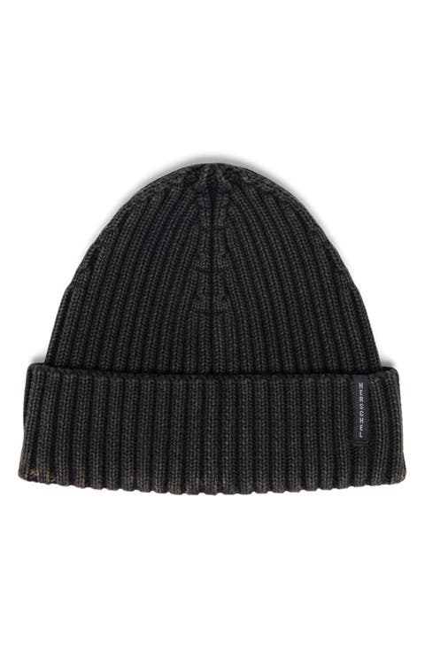 Wallace Rib Acid Wash Cotton Cuffed Beanie