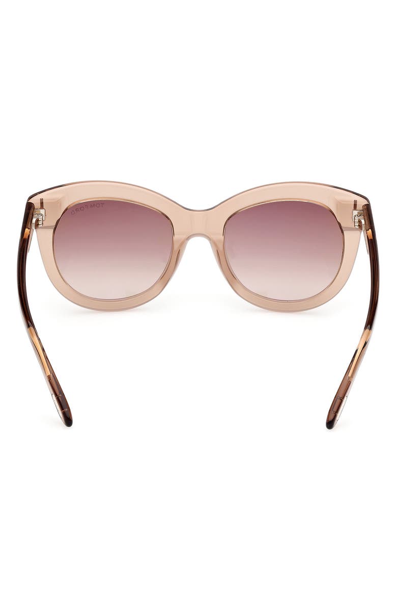 TOM FORD Odette 53mm Butterfly Sunglasses, Alternate, color, Rose Champagne / T Logo