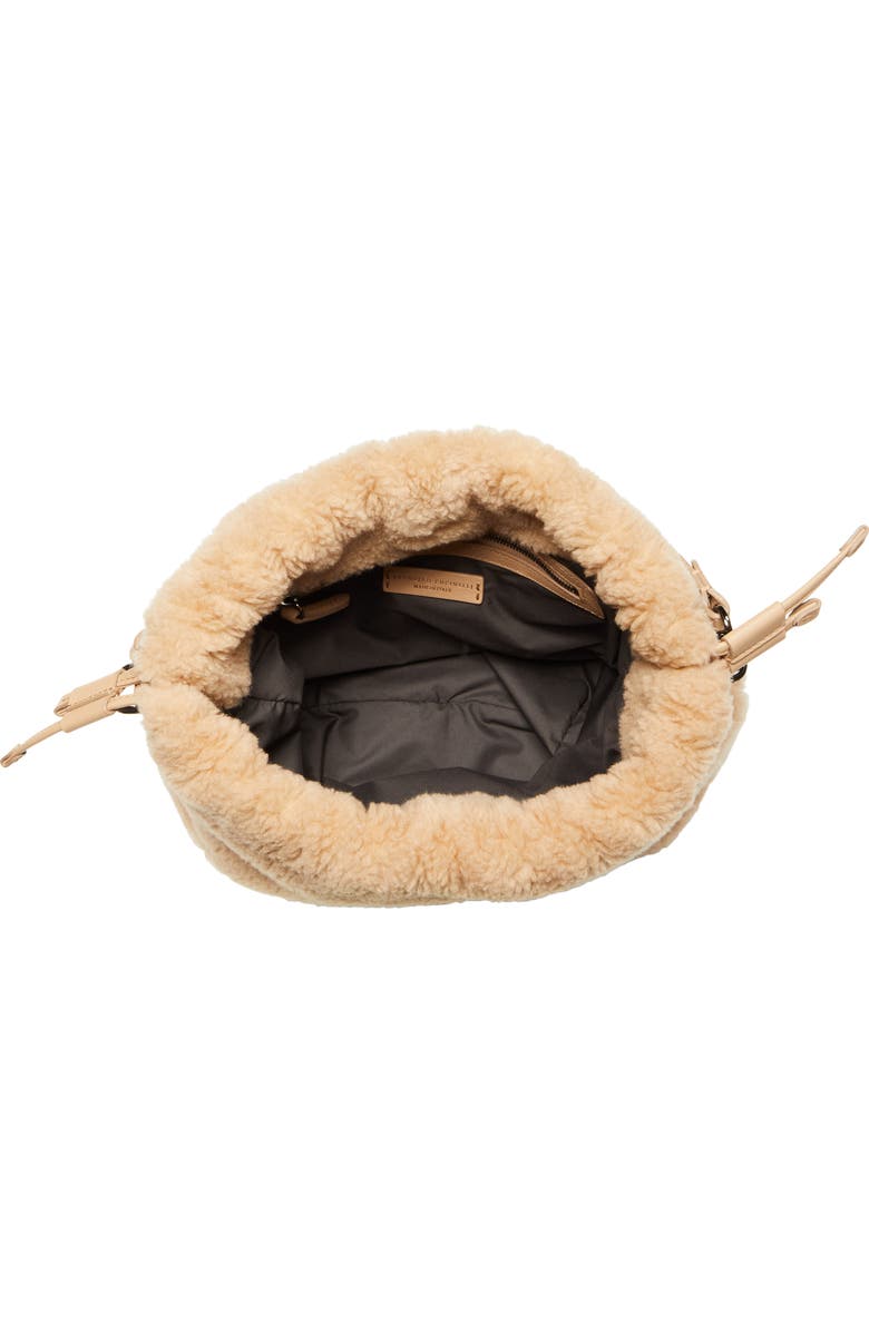 Brunello Cucinelli Genuine Shearling Bucket Bag, Alternate, color,