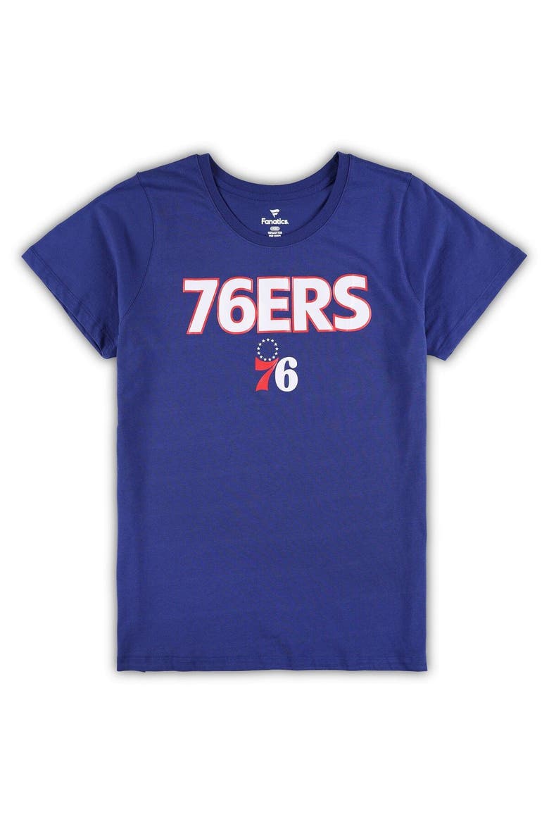 Women's Fanatics Branded Royal/Heather Gray Philadelphia 76ers Plus Size T-Shirt & Shorts Combo Set, Alternate, color, Royal