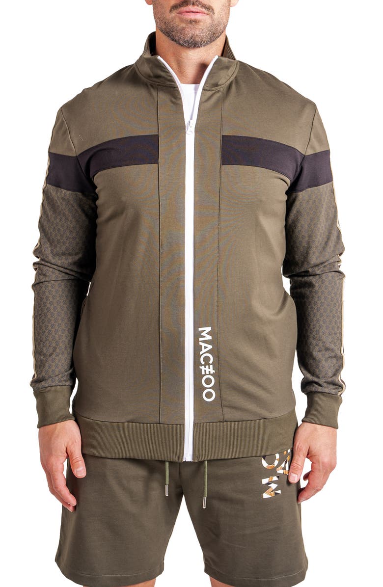 Maceoo Resistanceemb Green Full Zip Sweatshirt, Main, color,