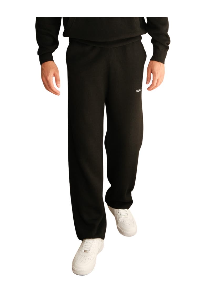 Merino Blend Knitted Sweatpants, Main, color, Black