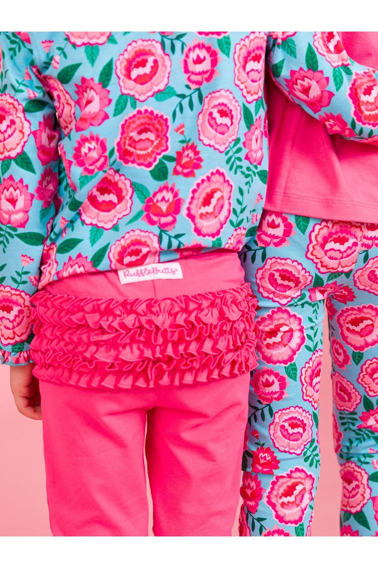 Toddler Girls Ruffle Leggings With Signature Rear Ruffles, Alternate, color, Hot Pink