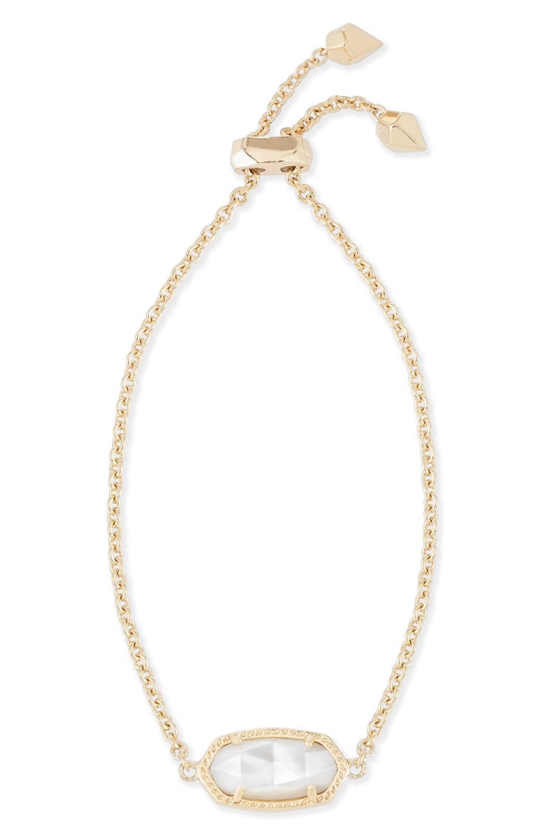 Kendra Scott Elaina Birthstone Bracelet, Alternate, color, Gold Ivory Mop