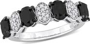 Julianna B. Black & White Diamond Oval Band Ring 10k