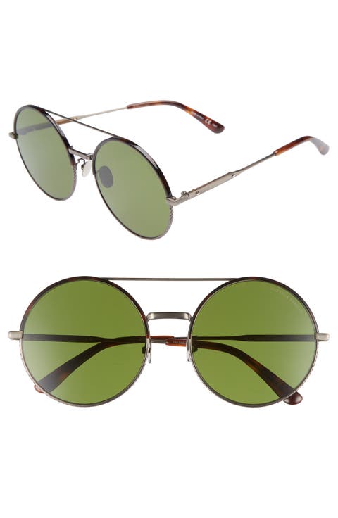 58mm Round Aviator Sunglasses