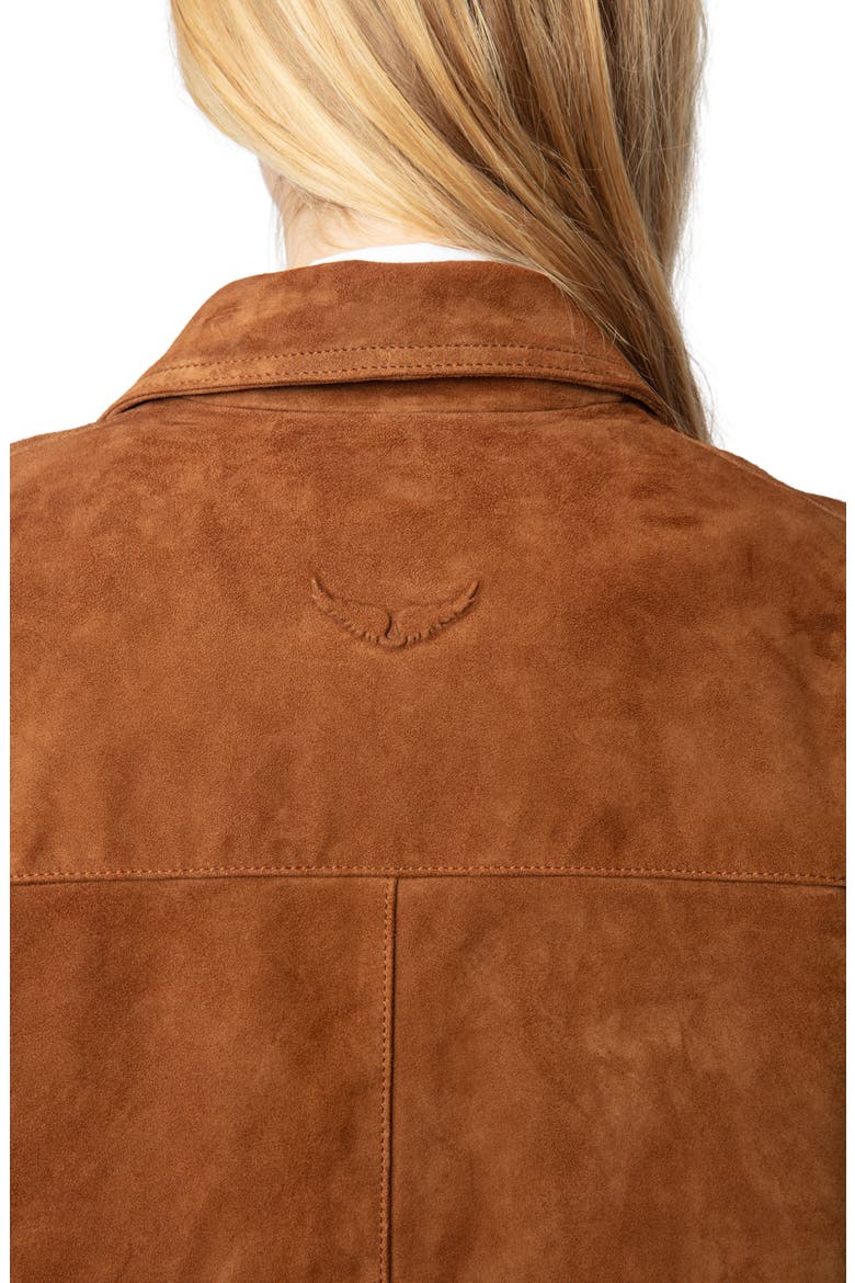 Lessa Suede Jacket, Alternate, color, COGNAC