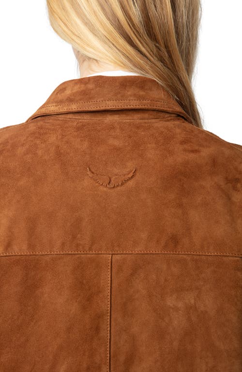 Zadig & Voltaire Lessa Suede Jacket In Brown
