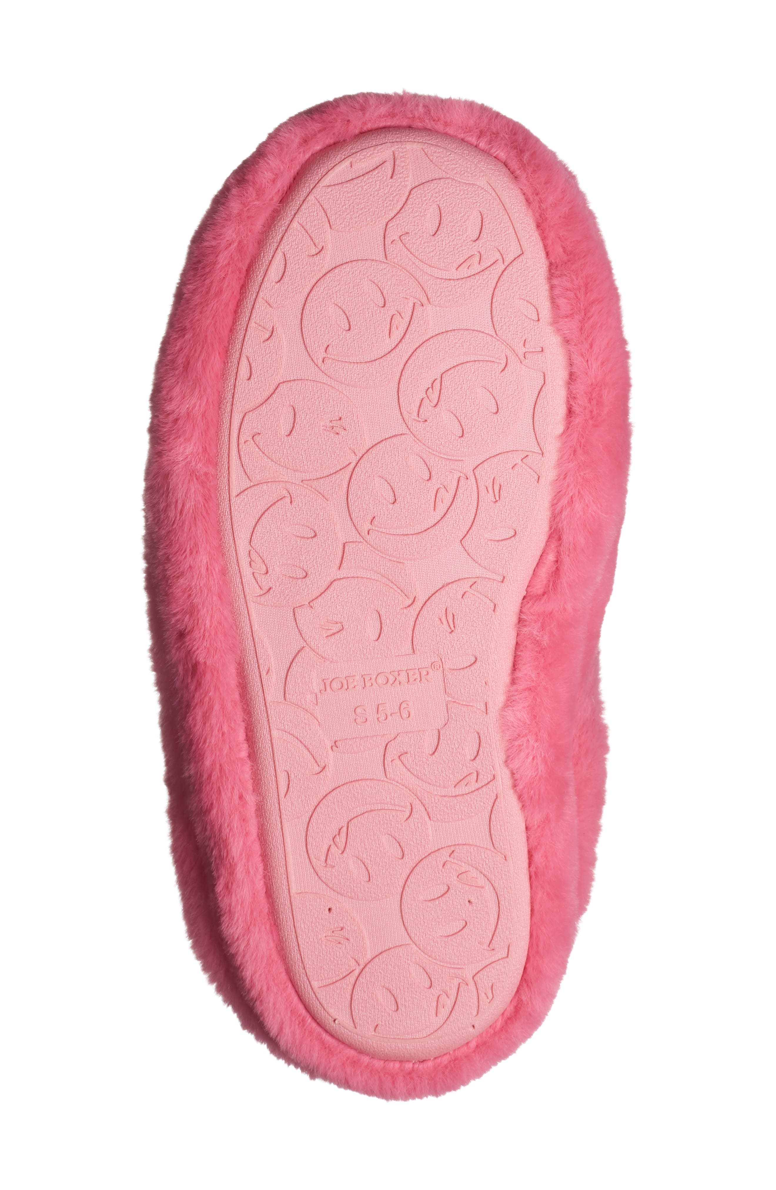 JOE BOXER Happy Watermelon Faux Fur Clog Slipper, Alternate, color, Watermelon