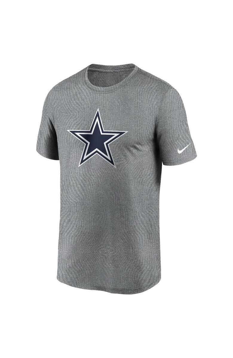 Nike Men's Nike Heathered Charcoal Dallas Cowboys Logo Essential Legend Performance T-Shirt, Alternate, color,