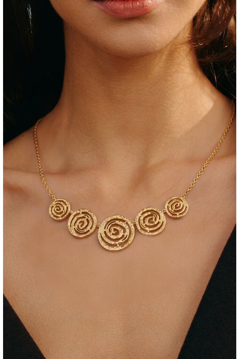 Eternal Spiral Small Necklace, Alternate, color, Gold