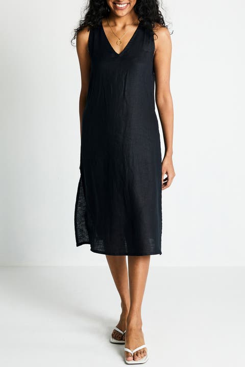 V-Neck Straight Dress