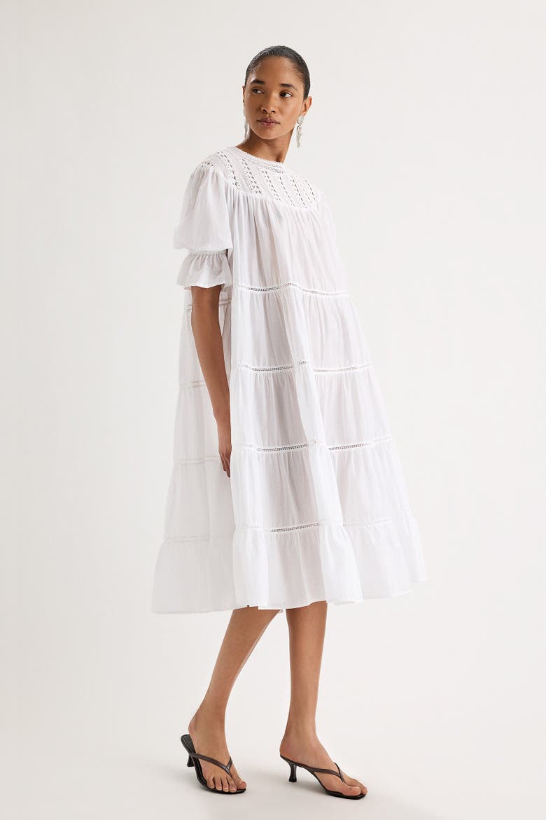Aurora Dress, Alternate, color, White