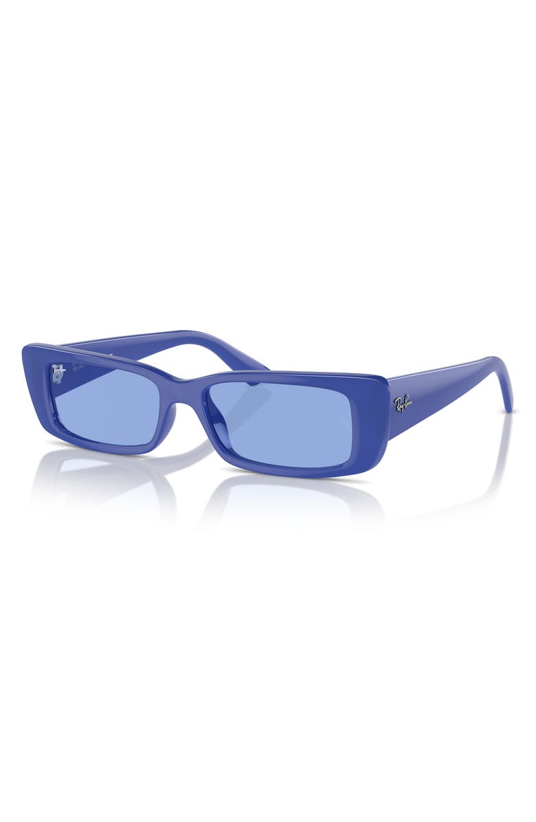 Ray-Ban Teru 54mm Rectangle Sunglasses, Alternate, color, Blue