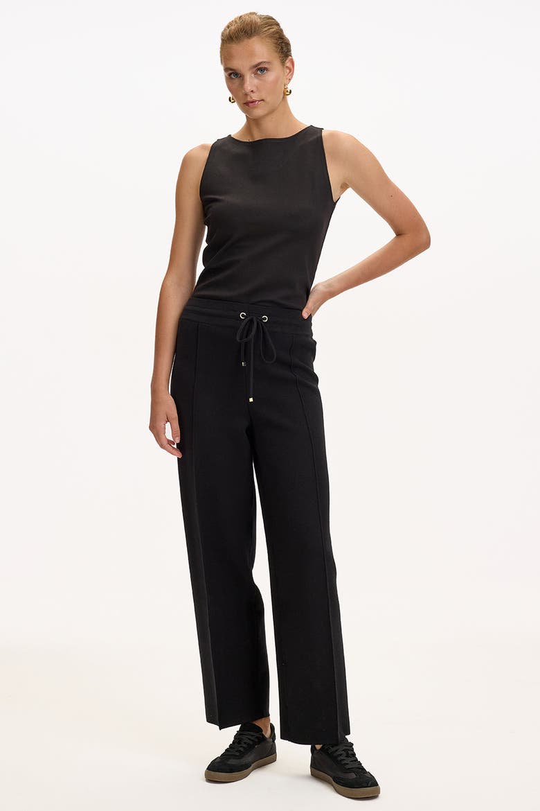Drawstring Knitted Trousers, Alternate, color, Black