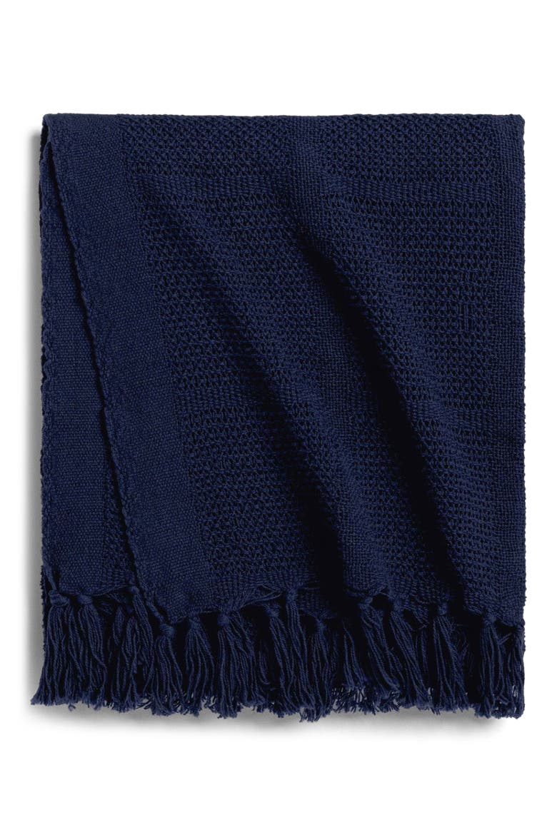Deep Current Knit Throw Blanket, Main, color, DEEP CURRENT