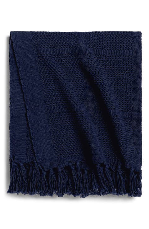 Deep Current Knit Throw Blanket