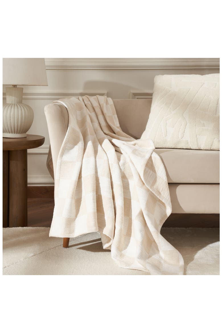 Grandi Cotton Throw Blanket, Alternate, color, IVORY