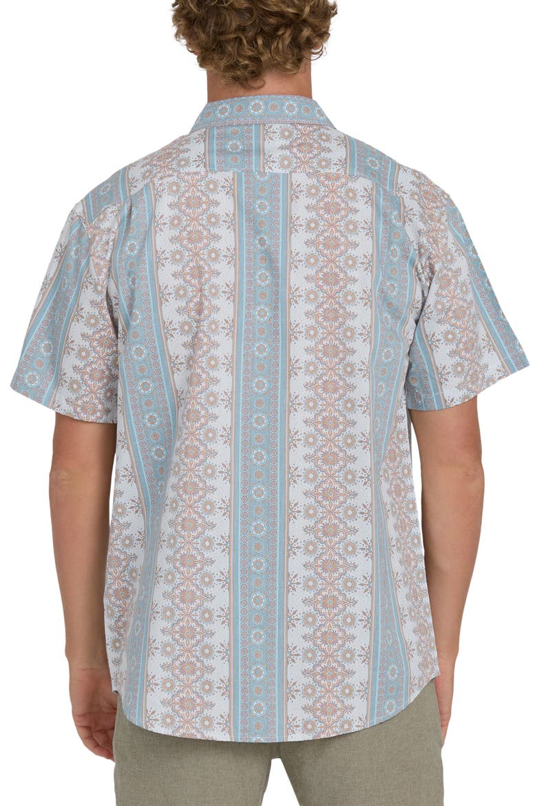 Sundays Short Sleeve Cotton Blend Button-Up Shirt, Alternate, color, BLUE FOG
