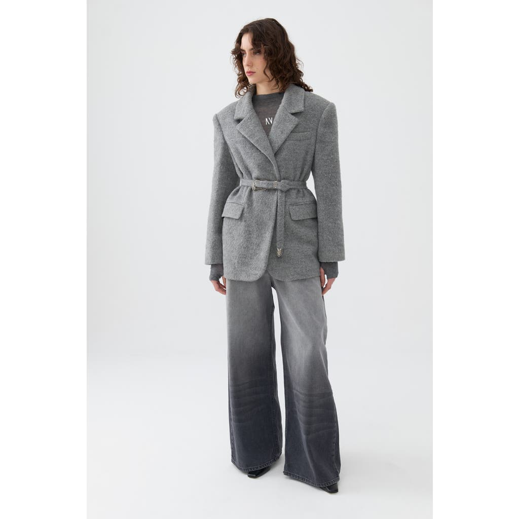 NOCTURNE NOCTURNE SELF-BELTED DOUBLE BREASTED JACKET