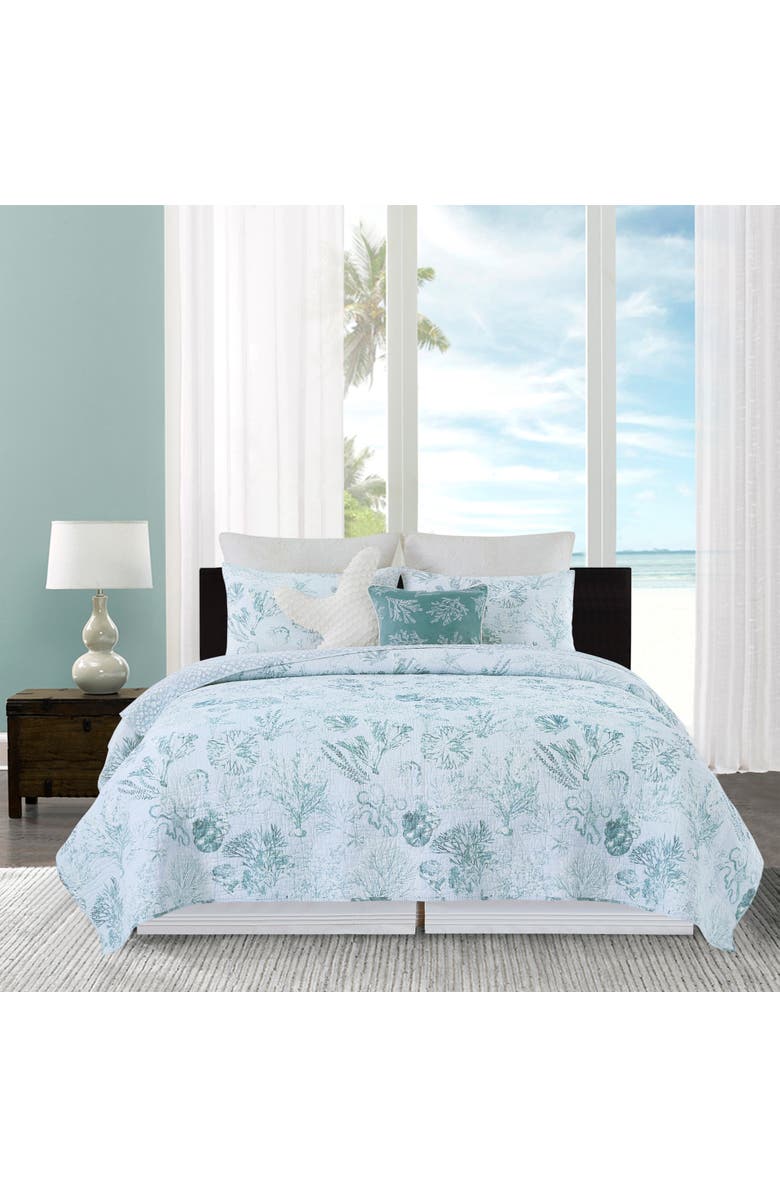 C&F Home Cerulean Breeze Cotton Blend Twin Bed 2-Piece Quilt Set, Main, color, Blue