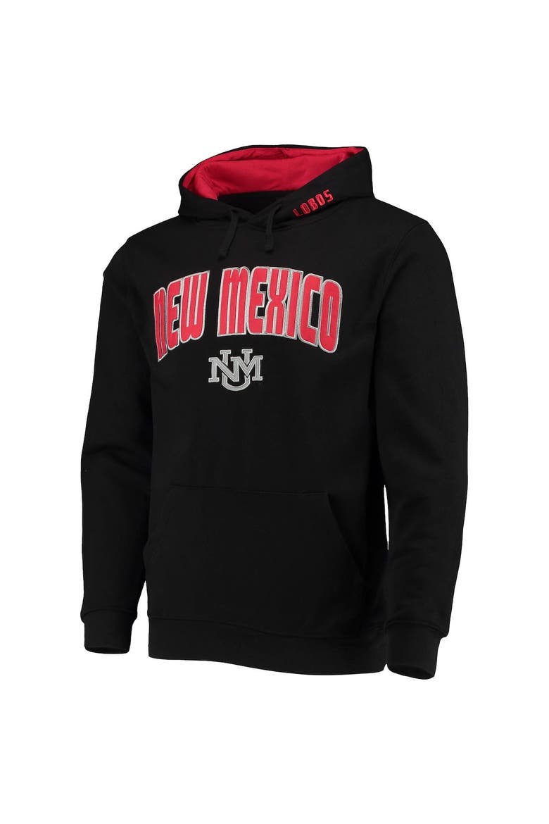 Men's Colosseum Black New Mexico Lobos Arch and Logo Pullover Hoodie, Alternate, color, Black
