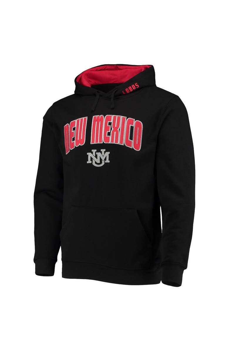 COLOSSEUM Men's Colosseum Black New Mexico Lobos Arch and Logo Pullover Hoodie, Alternate, color, Black