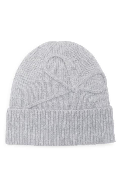 Bow Ribbed Beanie