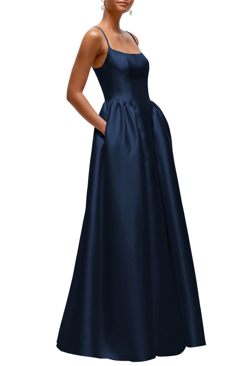 Sleeveless Satin Gown