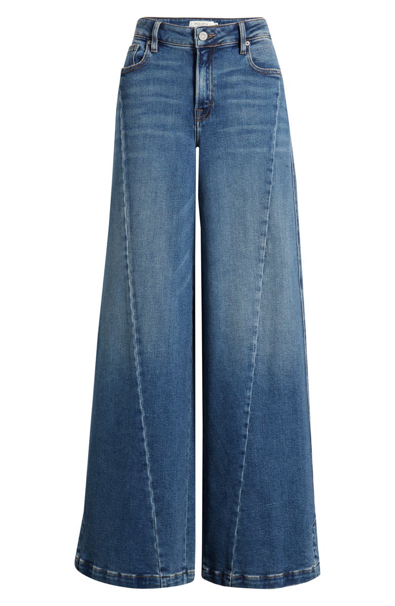 HIDDEN JEANS Twist Seam High Waist Super Wide Leg Jeans, Alternate, color, Dark Wash