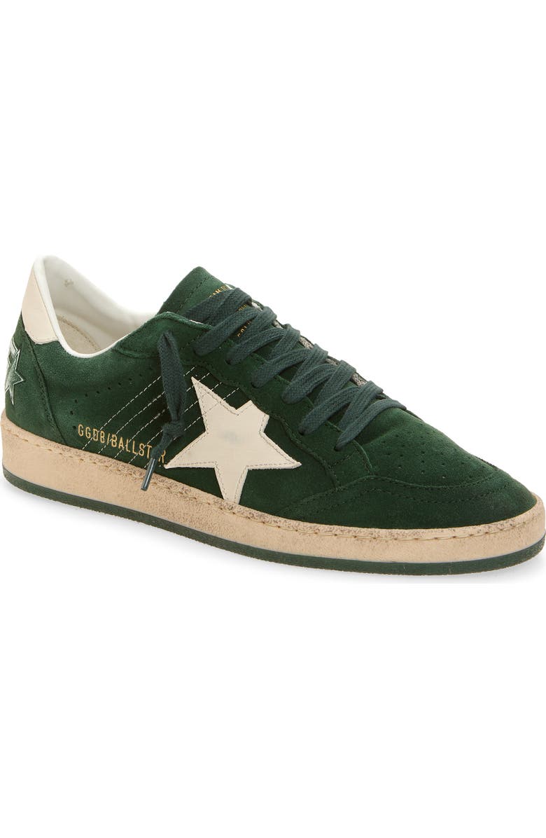 Golden Goose Ball Star Sneaker, Main, color, Dark Green/Cream