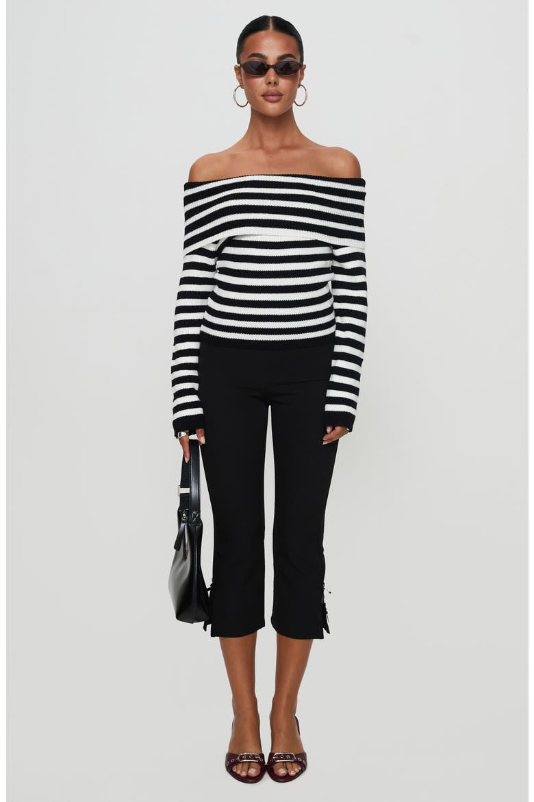 Danyel Off the Shoulder Striped Sweater, Alternate, color, MULTI