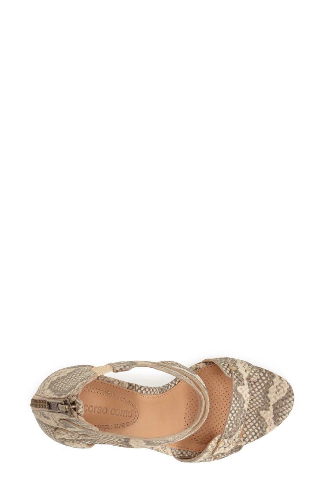 'Turks' Ankle Strap Sandal, Alternate, color, NATURAL VINTAGE SNAKE