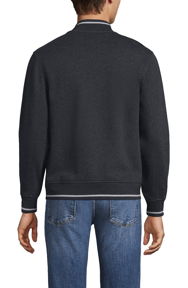 Lands' End Serious Sweats Bomber, Alternate, color, Dark Charcoal Heather