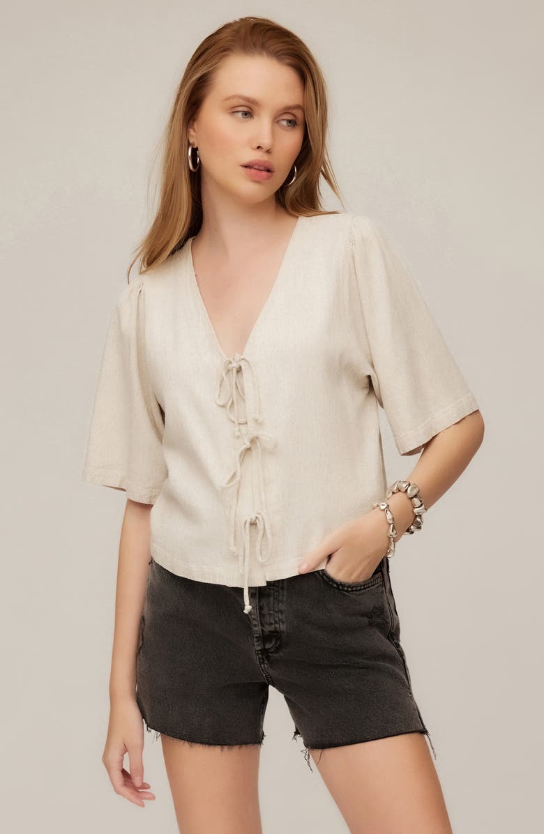FIFTEEN TWENTY Nadine Bow Detail Woven Shirt, Alternate, color, 