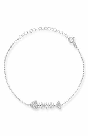 Cubic Zirconia Fishbone Bracelet