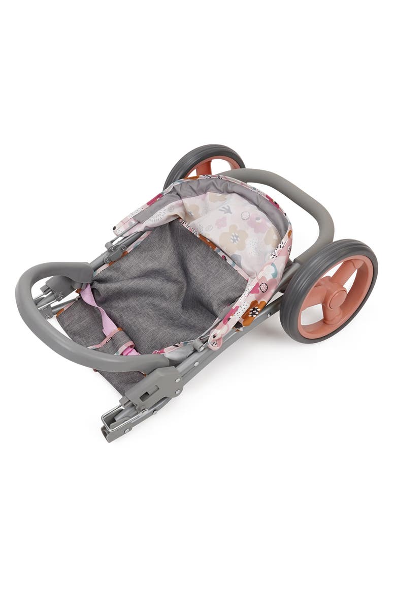 Melange Flora Mabelle 3 Wheel Doll Jogger Stroller, Alternate, color, Multicolored