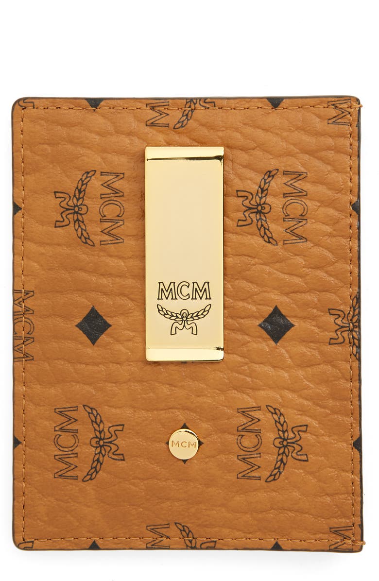 MCM Visetos Mini Money Clip, Main, color, 