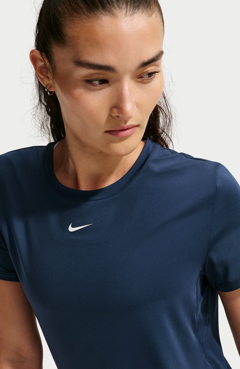 Nike One Classic Dri-FIT Training Top, Alternate, color, Midnight Navy/ White