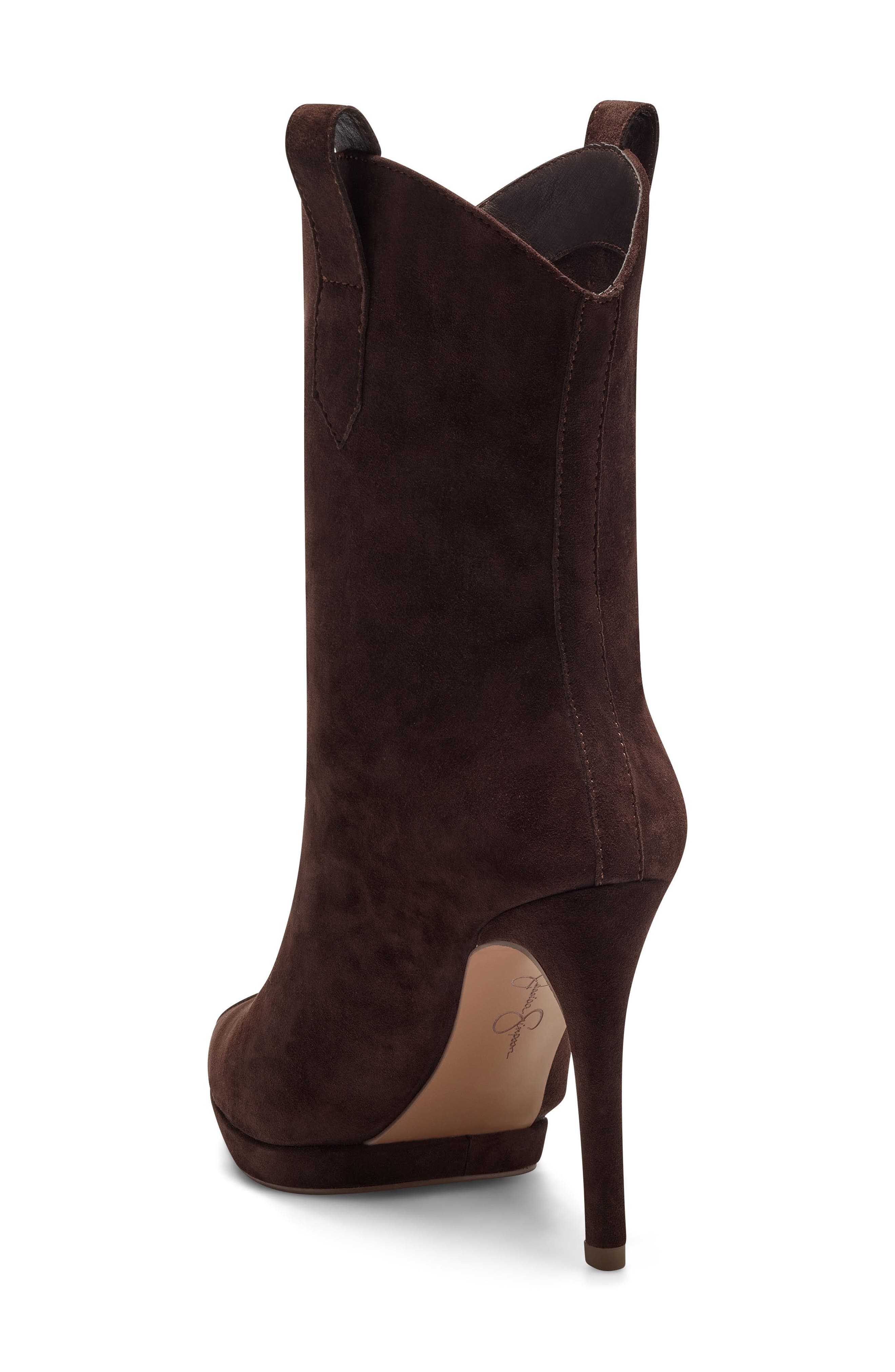 Vianne Embellished Pointed Toe Boot, Alternate, color, SLUMBER BROWN