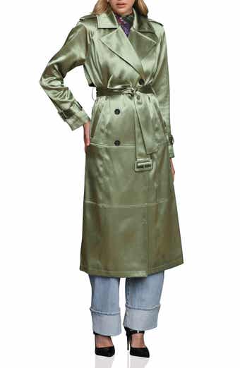 Avec Les Filles Double Breasted Satin Coat