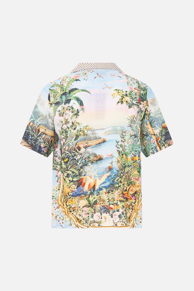 Short Sleeve Cabana Shirt, Alternate, color, Sisi Society
