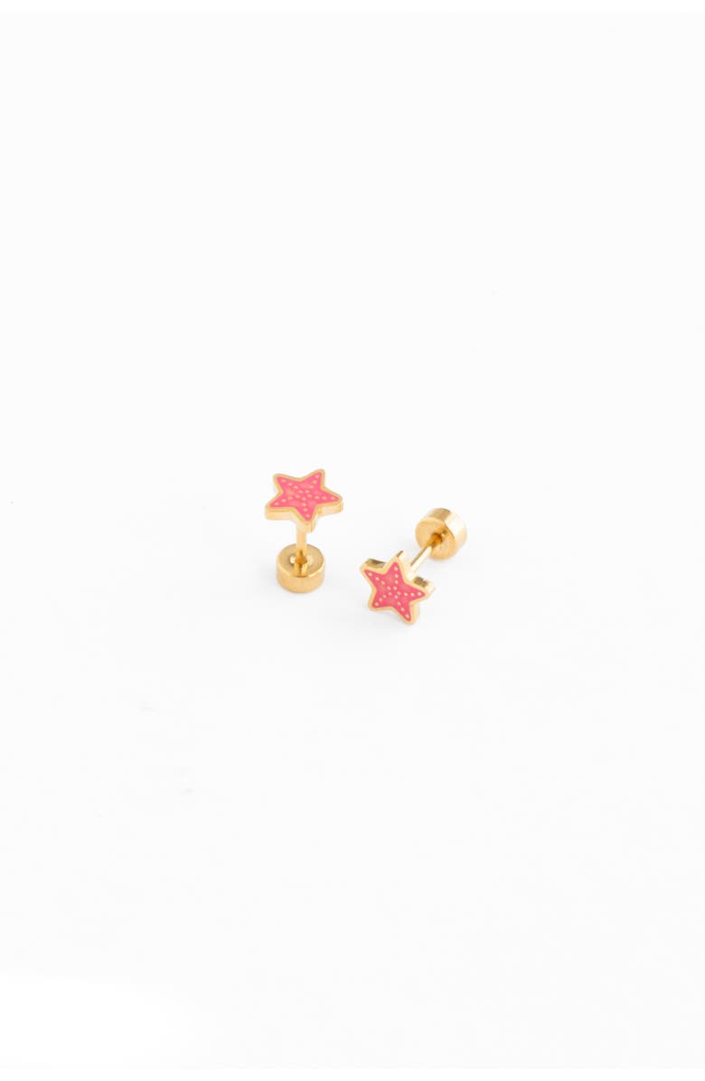 Pip Pop Starfish Stud Earrings, Alternate, color, Pink