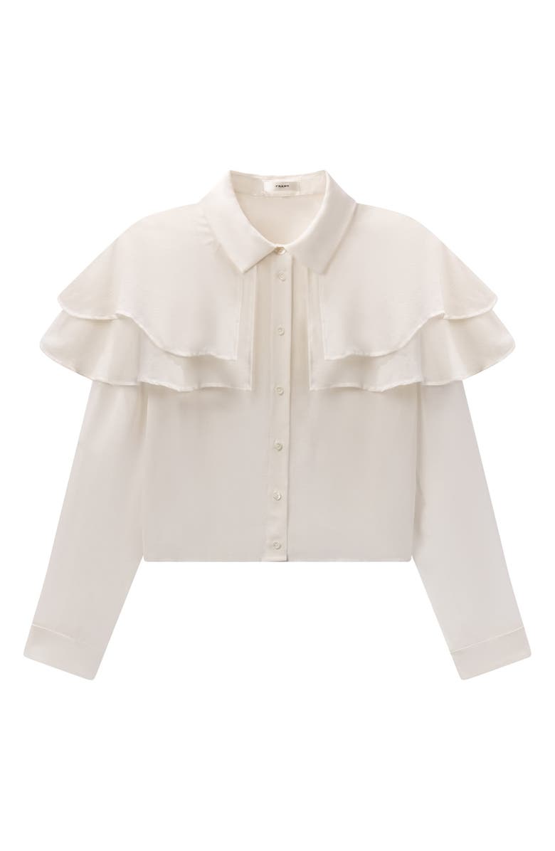 FRAME The Silk Cape Button-Up Shirt, Alternate, color, Cream