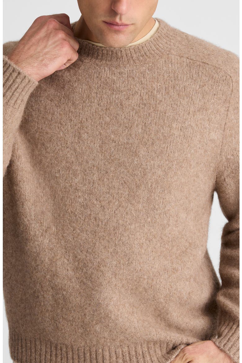 Crewneck Sweater, Alternate, color, HEATHER BROWN
