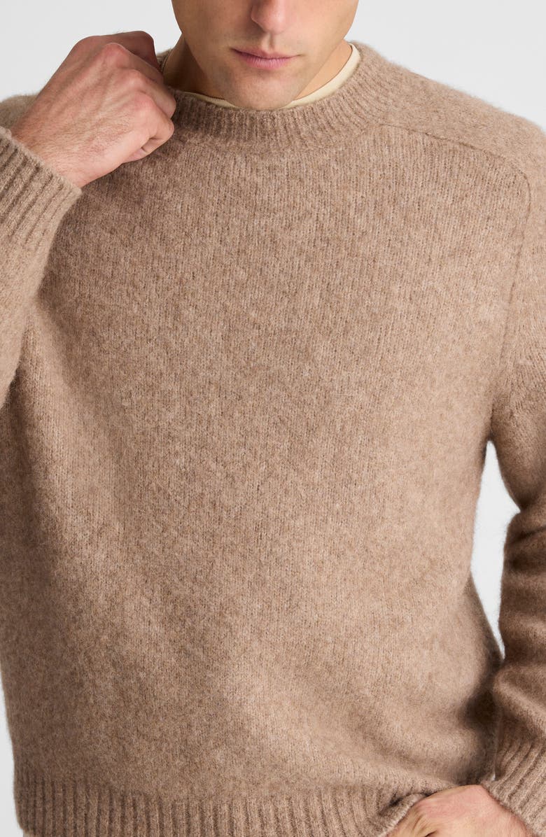 Madewell Crewneck Sweater, Alternate, color, Heather Brown